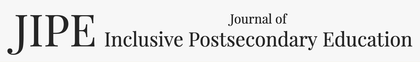 Journal of Inclusive Postsecondary Education