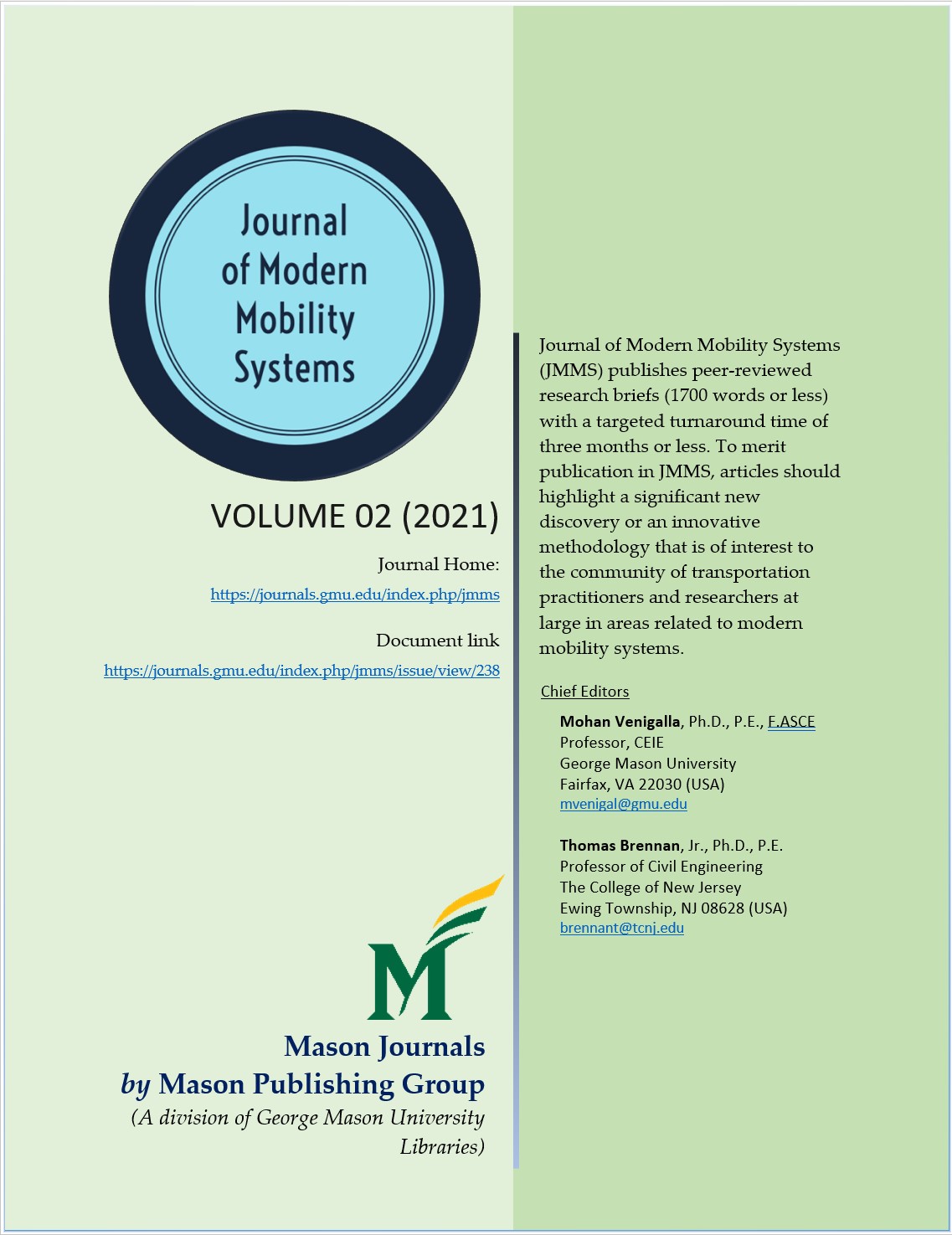 Volume 2 &bull; 2021 &bull; JMMS