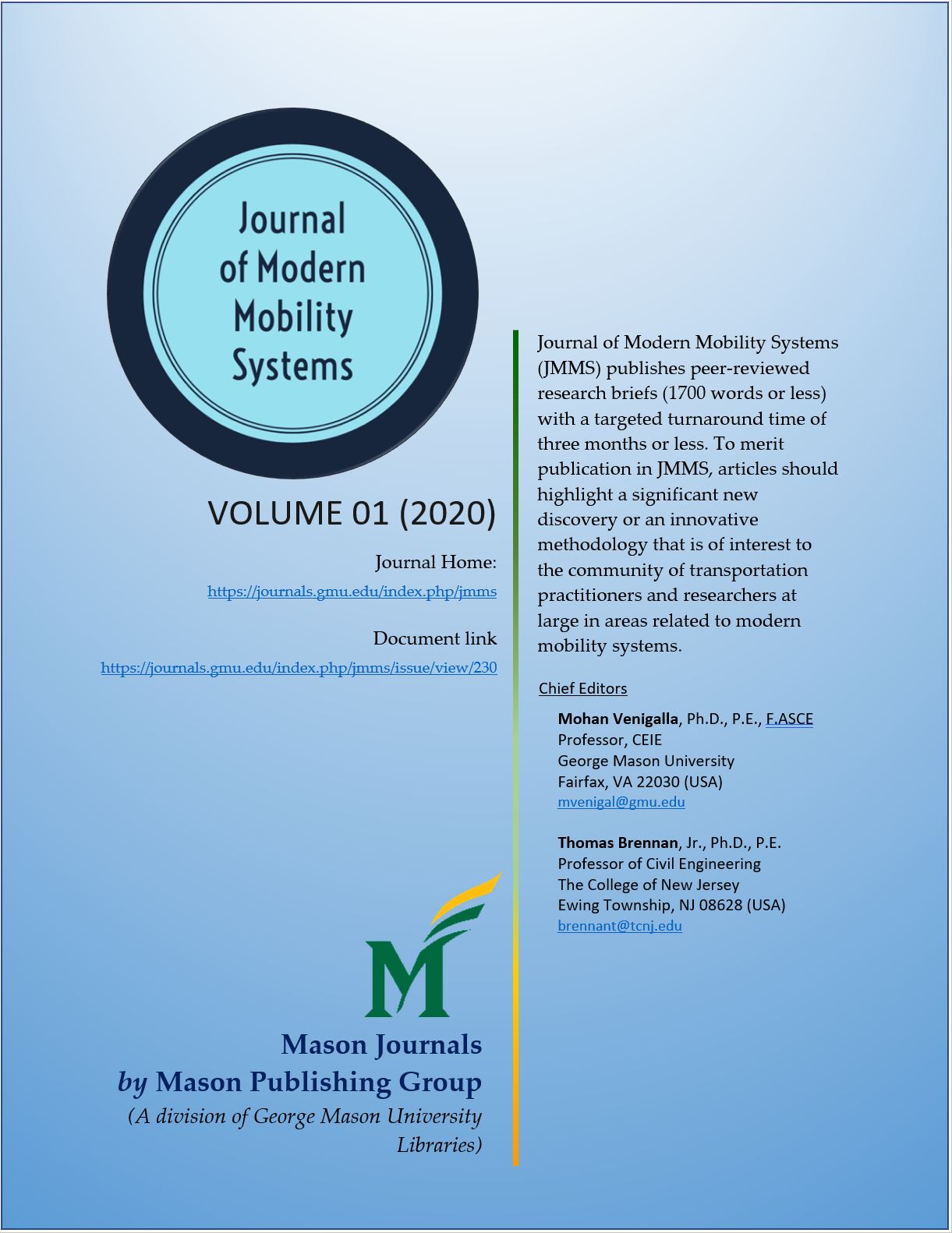 Volume 1 &bull; 2020 &bull; Inaugural Volume